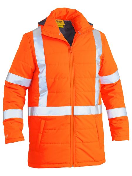 Bisley Taped Hi Vis Puffer Jacket with X Back - BJ6379XT