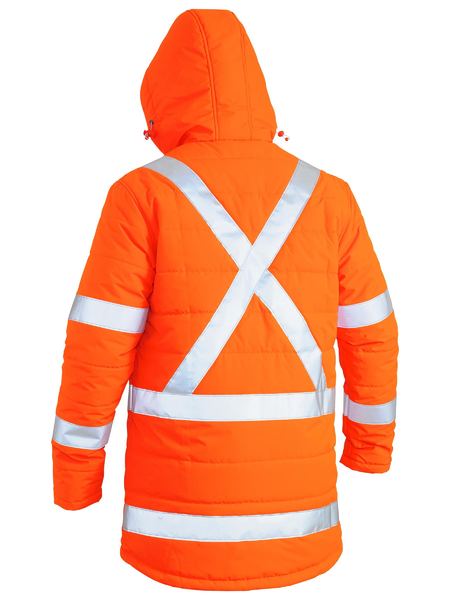 Bisley Taped Hi Vis Puffer Jacket with X Back - BJ6379XT