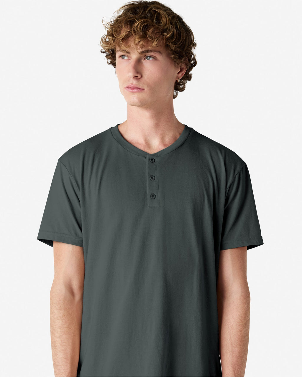 2004CVC American Apparel CVC Unisex Henley T-shirt