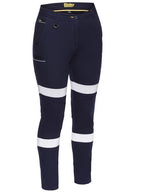 Bisley Women's Taped Mid Rise Stretch Cotton Pants - BPL6015T
