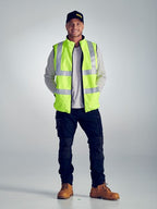 Bisley Taped Hi Vis Reversible Puffer Vest - BV0330HT