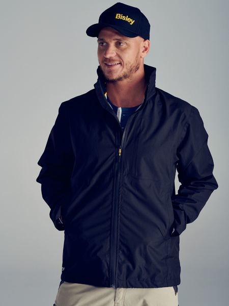 Bisley Lightweight Ripstop Rain Jacket with Concealed Hood - BJ6926