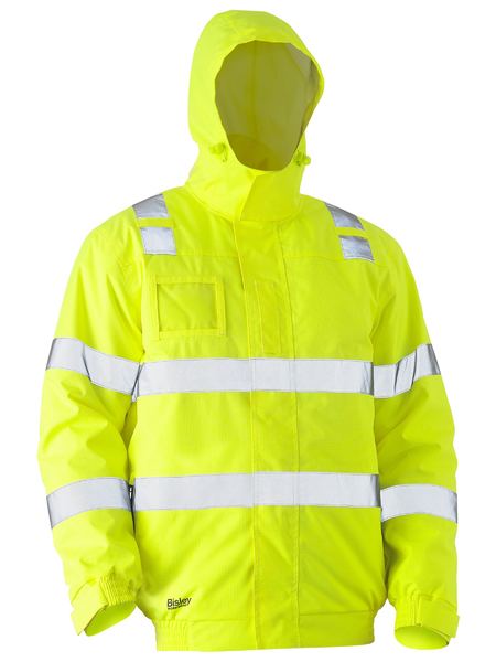 Bisley Taped Hi Vis Wet Weather Bomber Jacket - BJ6770T