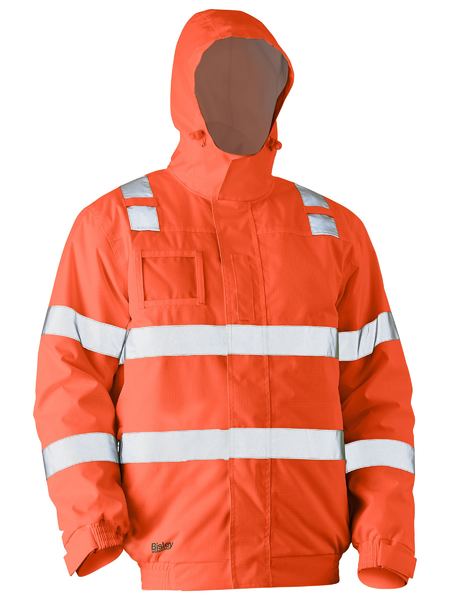 Bisley Taped Hi Vis Wet Weather Bomber Jacket - BJ6770T