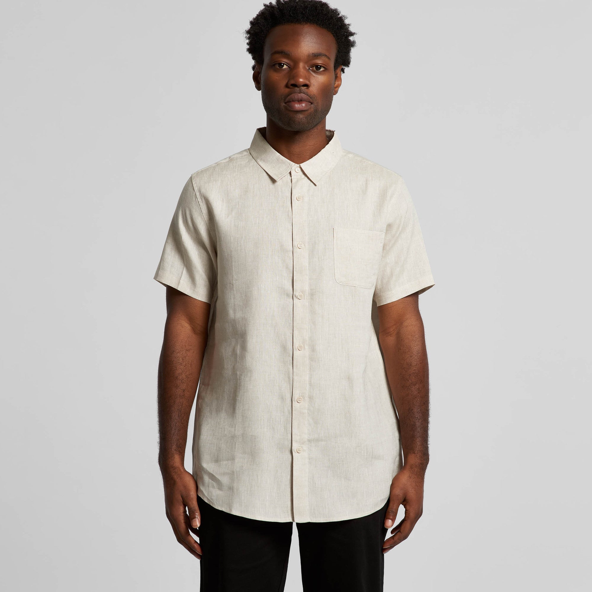 MENS LINEN S/S SHIRT - 5420