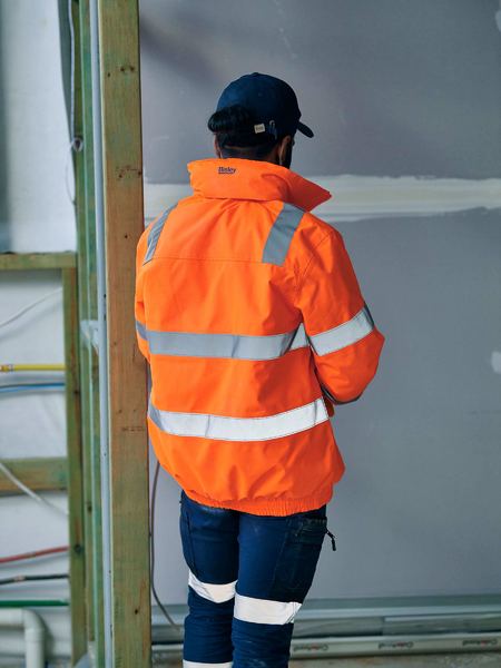 Bisley Taped Hi Vis Wet Weather Bomber Jacket - BJ6770T