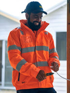 Bisley Taped Hi Vis Wet Weather Bomber Jacket - BJ6770T
