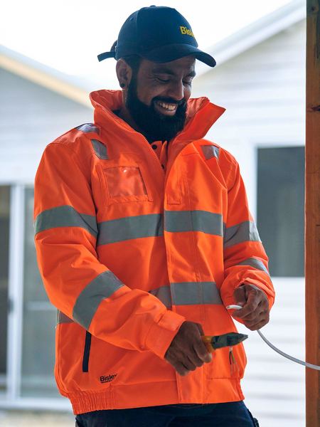 Bisley Taped Hi Vis Wet Weather Bomber Jacket - BJ6770T