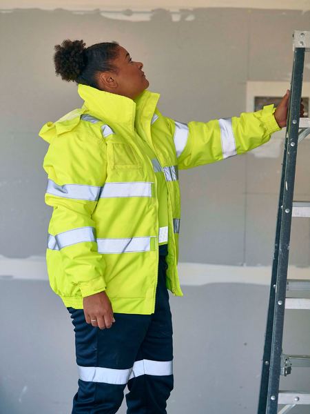 Bisley Taped Hi Vis Wet Weather Bomber Jacket - BJ6770T
