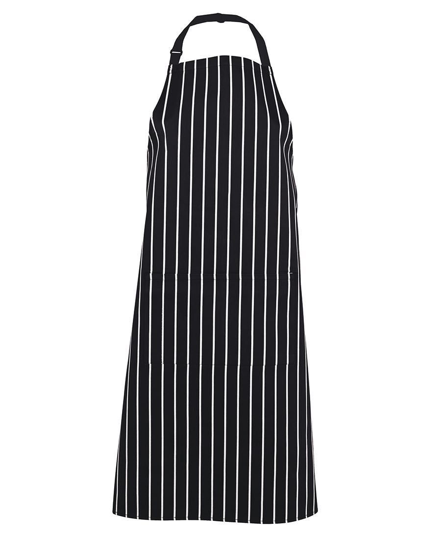 JB'S BIB STRIPED APRON WITH POCKET 5BS