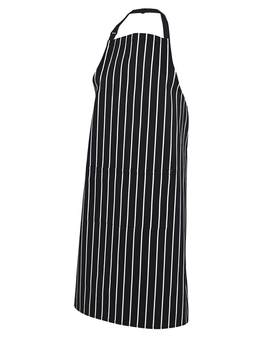 JB'S BIB STRIPED APRON WITH POCKET 5BS