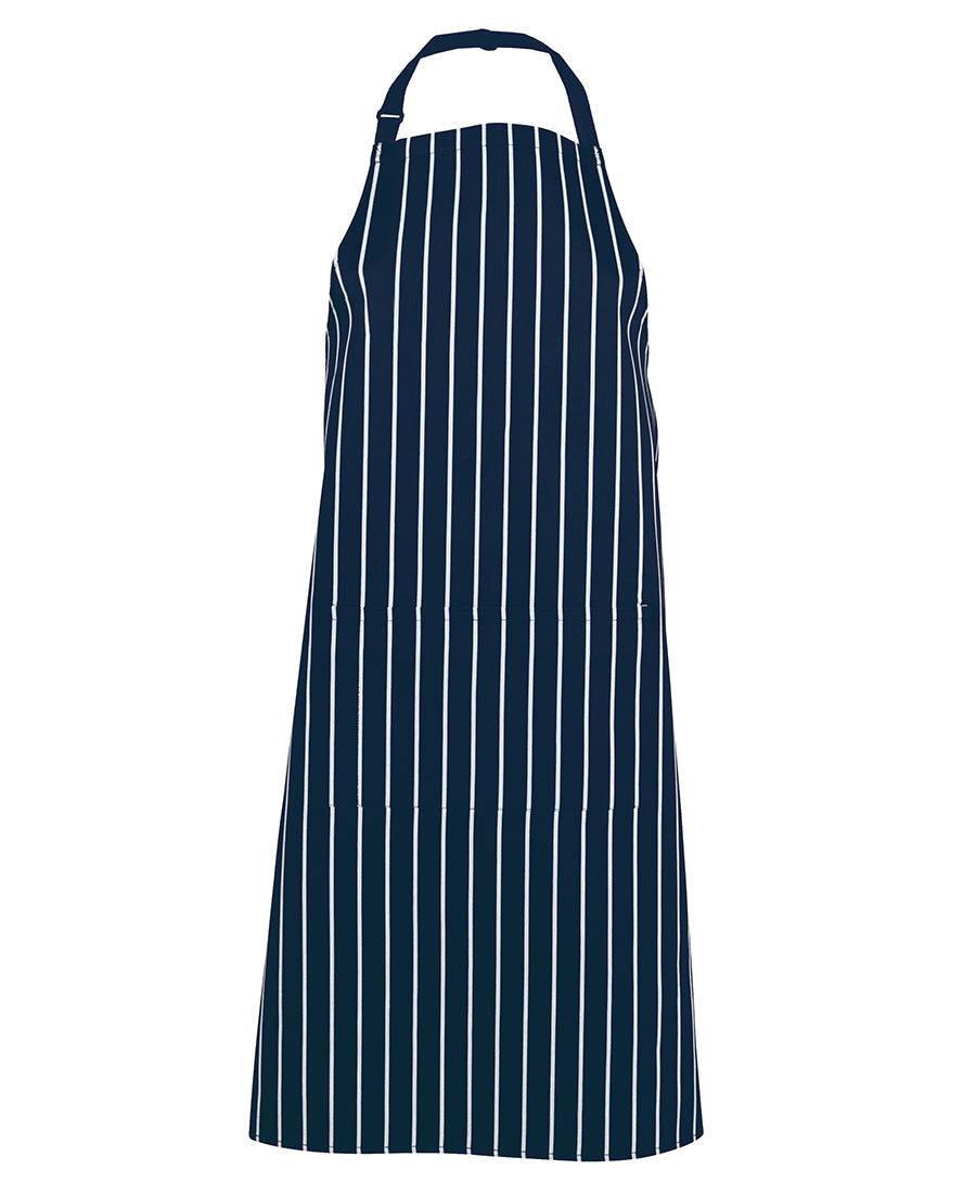 JB'S BIB STRIPED APRON WITH POCKET 5BS