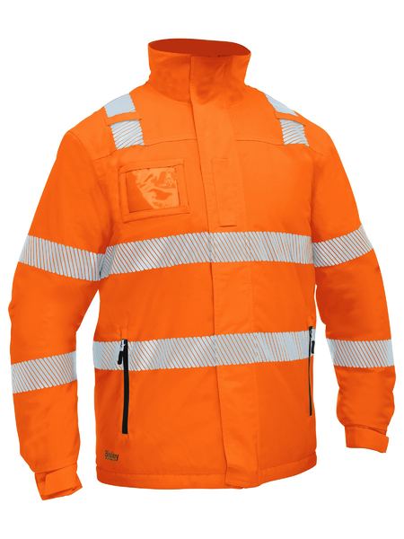 Bisley Taped Hi Vis Heated Jacket with Hood - BJ6842T
