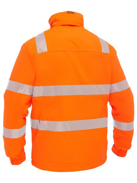 Bisley Taped Hi Vis Heated Jacket with Hood - BJ6842T