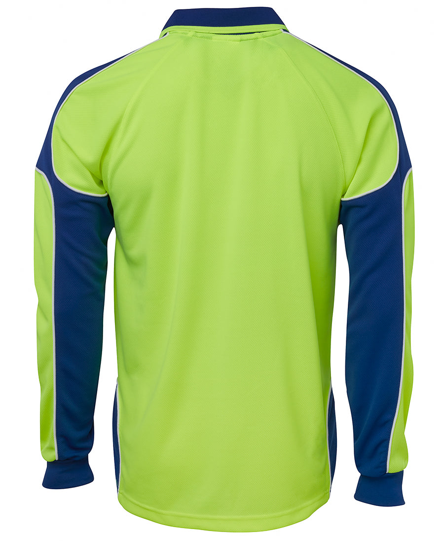 JB's Wear Hi Vis L/S Arm Panel Polo 6AP4L