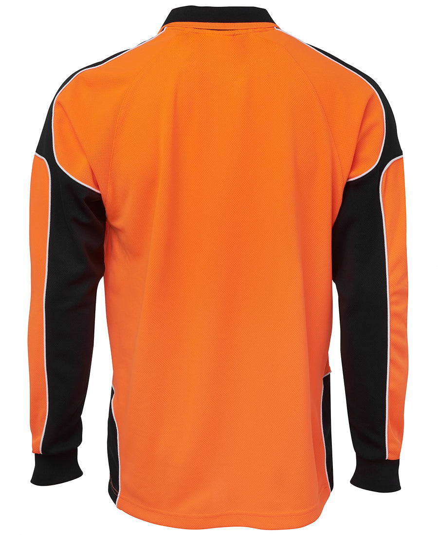 JB's Wear Hi Vis L/S Arm Panel Polo 6AP4L