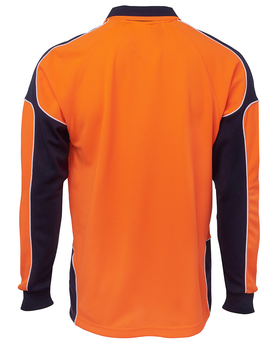 JB's Wear Hi Vis L/S Arm Panel Polo 6AP4L