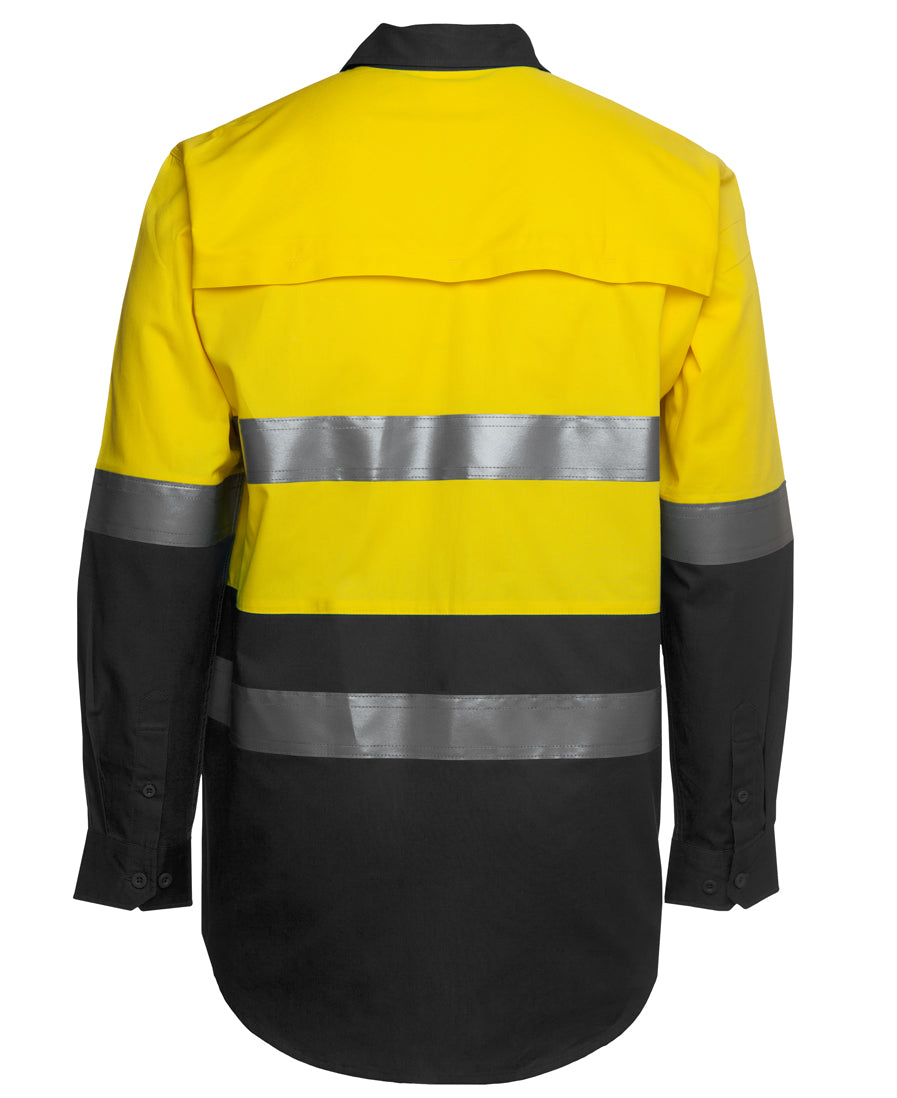JB's Wear Hi Vis L/S (D+N) 150G Work Shirt 6DNWL
