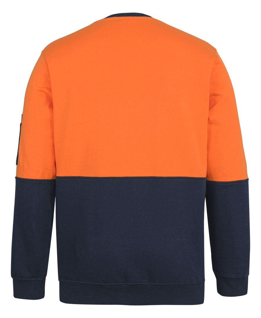 JB's Hi Vis 310 Cotton Crew Neck Fleece 6HVCM