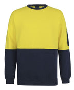 JB's Hi Vis 310 Cotton Crew Neck Fleece 6HVCM