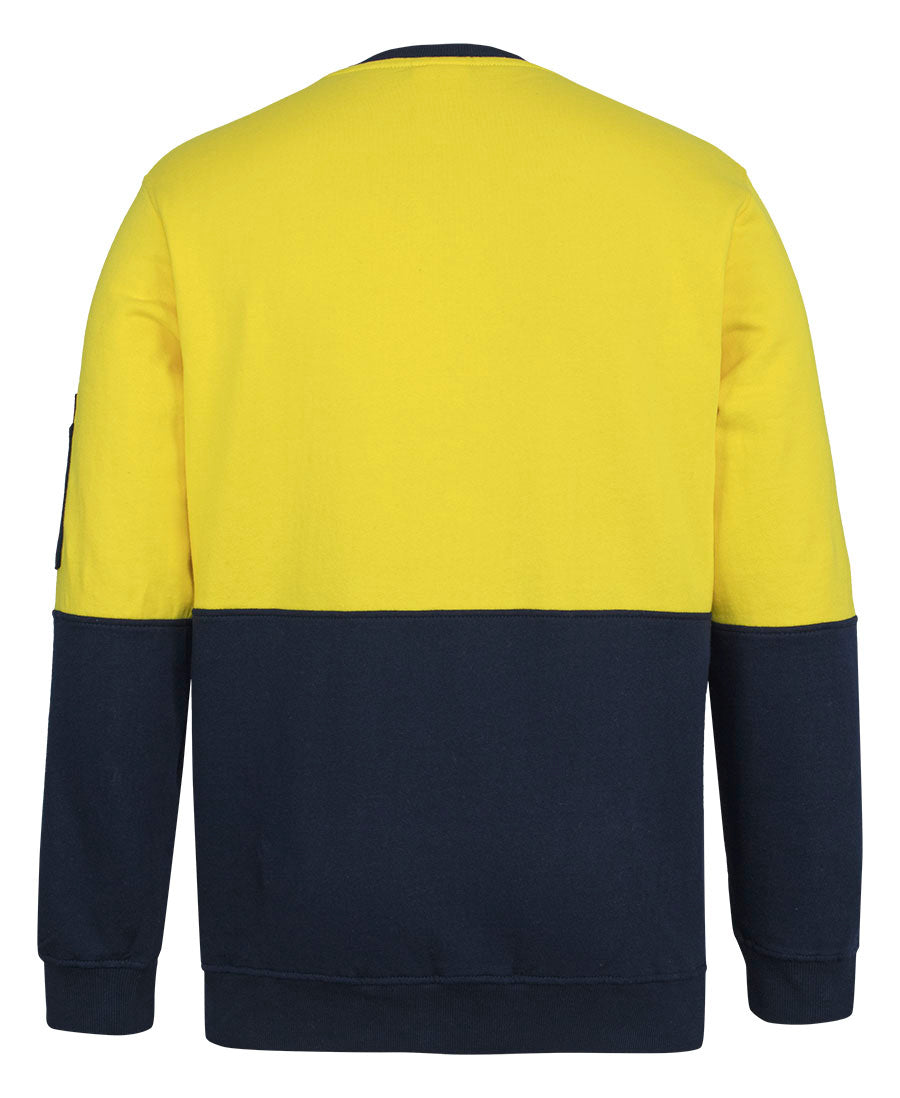 JB's Hi Vis 310 Cotton Crew Neck Fleece 6HVCM