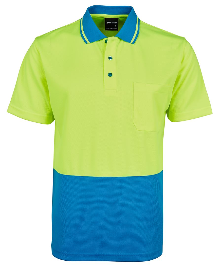 Adults Hi Vis Non Cuff Traditional Polo 6HVNC