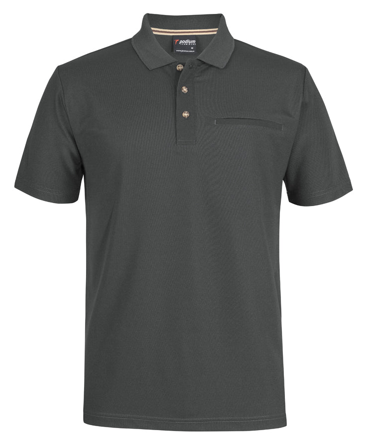 PODIUM S/S RECYCLED POLYESTER POLO 7SPR