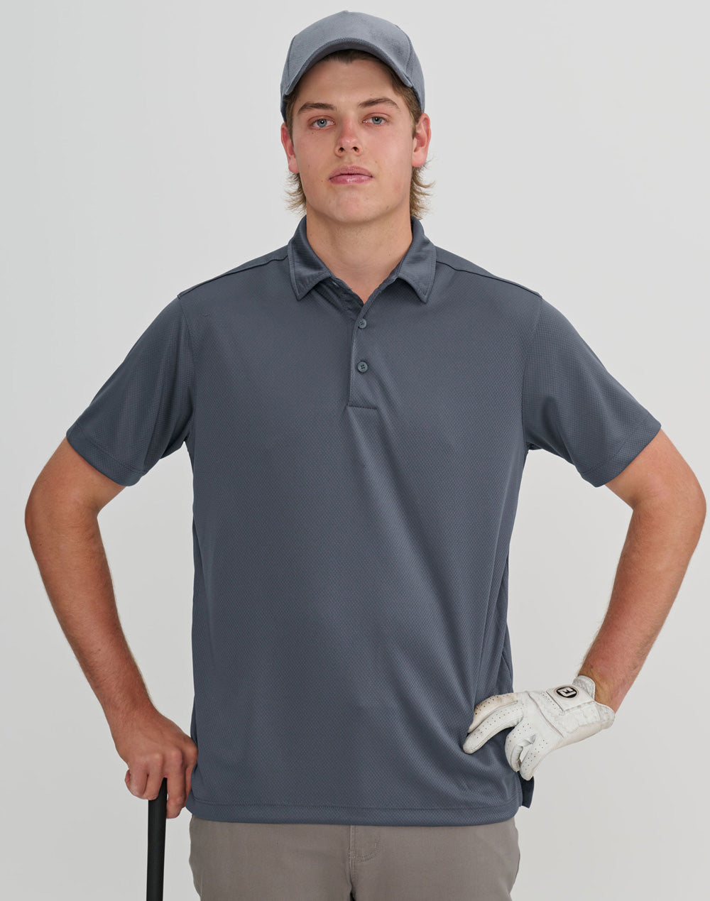 CH52 POLYESTER JACQUARD TEXTURE 5 PANEL CAP