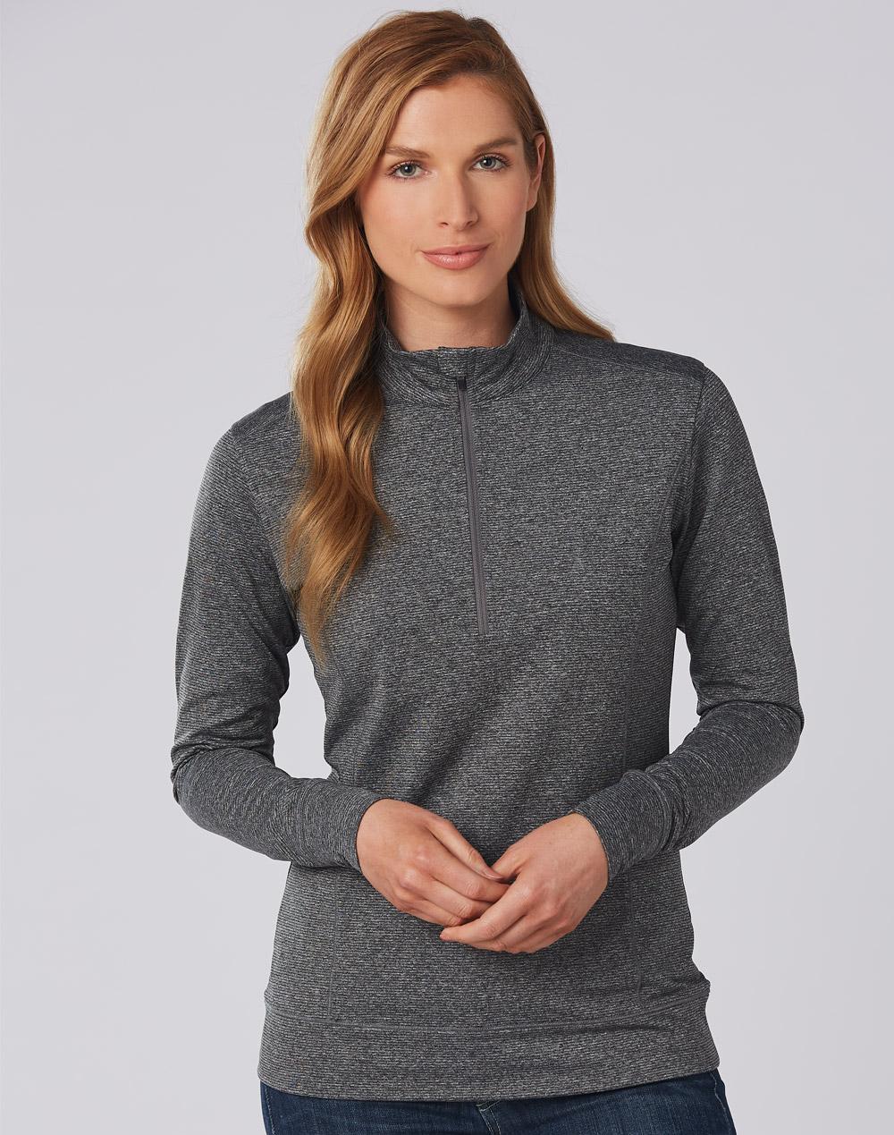 FL26 Ultimate Half Zip Long Sleeve Sweat Top - Ladies
