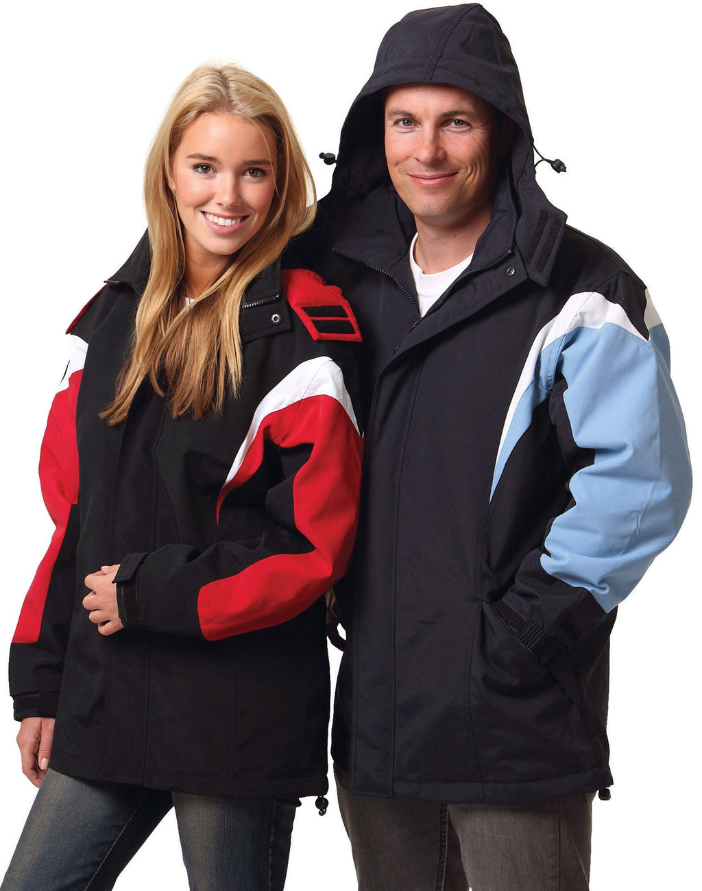 JK28 BATHURST Tri-Colour Jacket With Hood Unisex