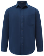 M7009L Mens Smart Casual Cotton Blend L/S Shirt