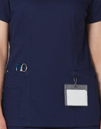 M7660 LADIES V-NECK CONTRAST TRIM SCRUB TOP