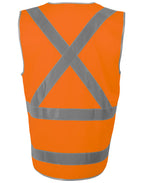 SW72 HI-VIS X BACK SAFETY VEST WITH TAIL