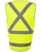 SW72 HI-VIS X BACK SAFETY VEST WITH TAIL