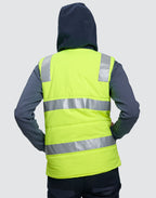 SW93 Unisex Hi Vis Hooded Puffer Vest