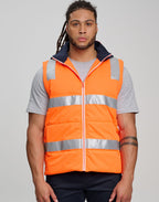 SW93 Unisex Hi Vis Hooded Puffer Vest