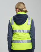 SW93 Unisex Hi Vis Hooded Puffer Vest