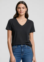 Womens Viva Short Sleeve V-Neck Tee T403L