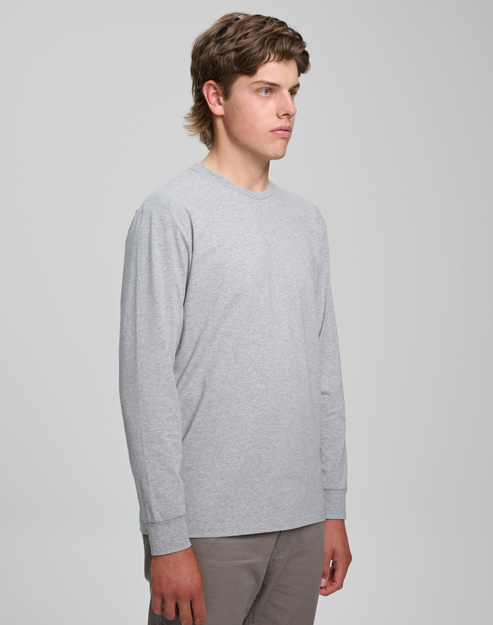 TS47 MENS PREMIUM COTTON FACE L/S TEE
