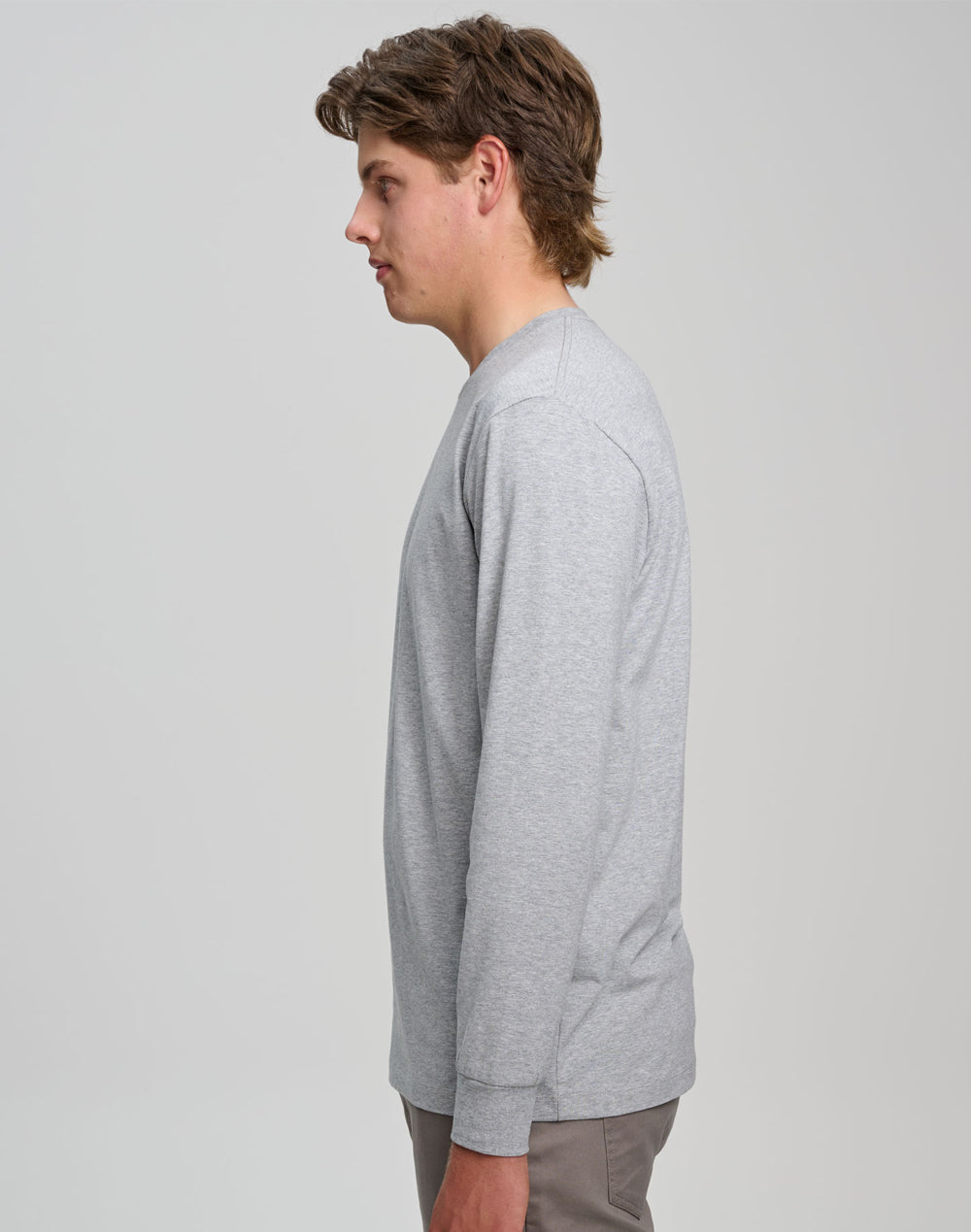 TS47 MENS PREMIUM COTTON FACE L/S TEE