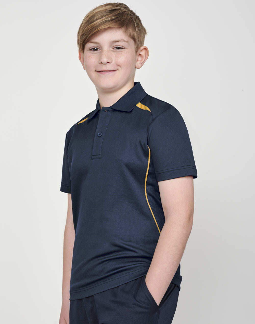 PS93K KIDS SUSTAINABLE POLY/COTTON CONTRAST SS POLO