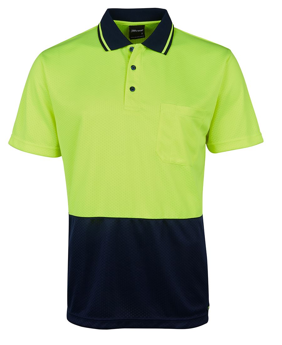 JB's Wear Hi Vis Jacquard Non Cuff Polo 6HJNC