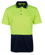 JB's Wear Hi Vis Jacquard Non Cuff Polo 6HJNC