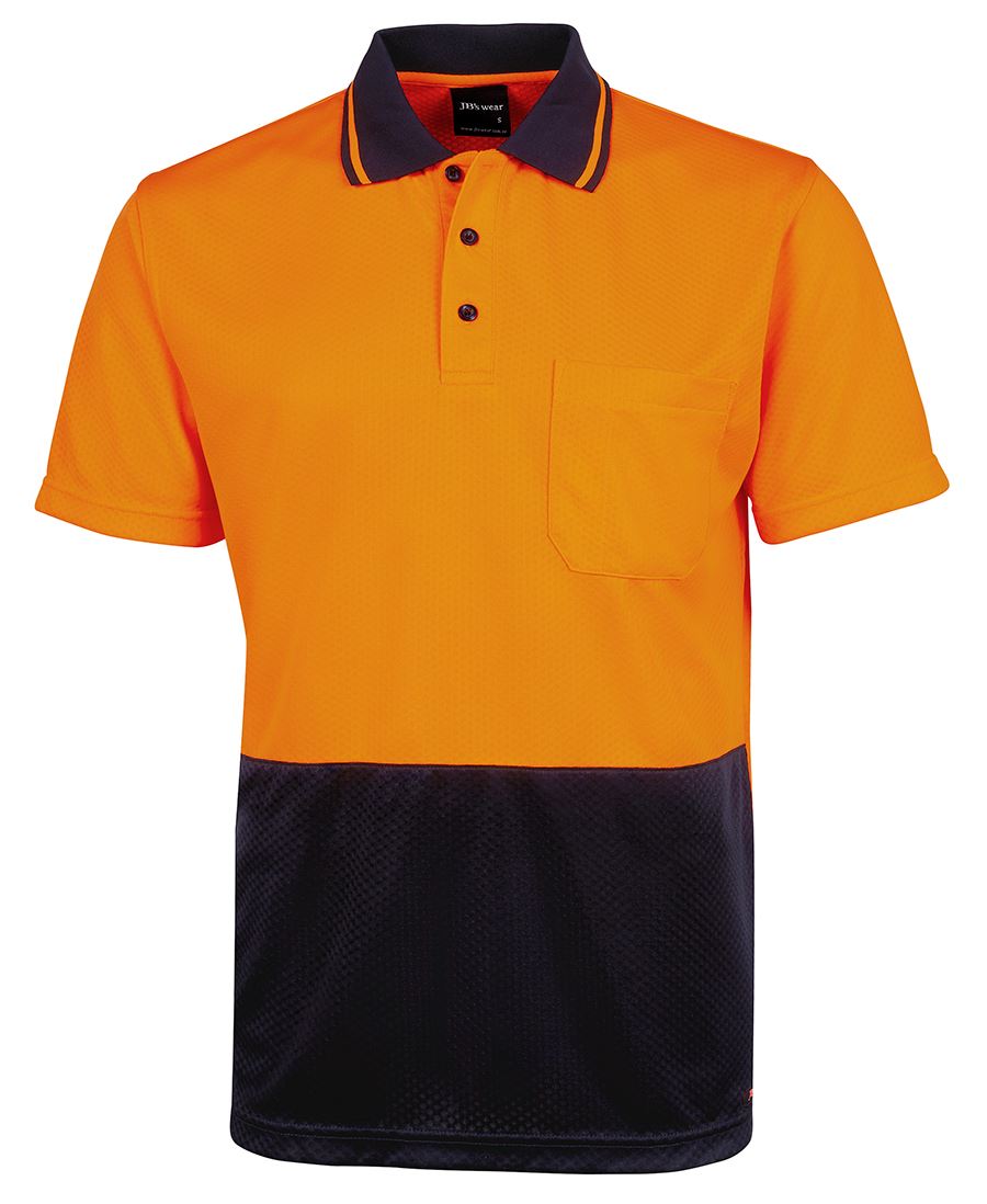 JB's Wear Hi Vis Jacquard Non Cuff Polo 6HJNC