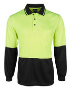 JB's Wear Hi Vis L/S Jacquard Polo 6HJNL