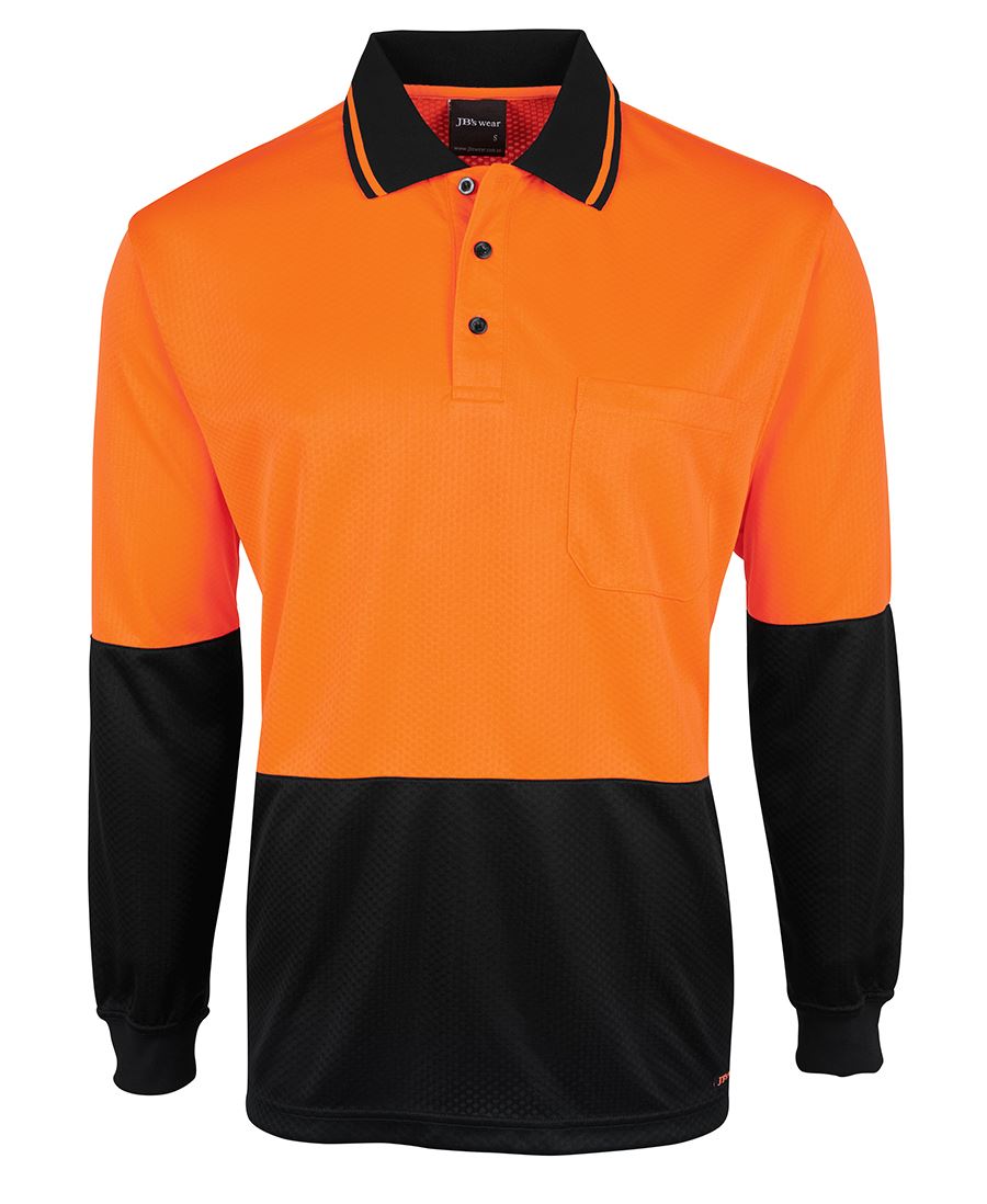 JB's Wear Hi Vis L/S Jacquard Polo 6HJNL