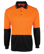 JB's Wear Hi Vis L/S Jacquard Polo 6HJNL