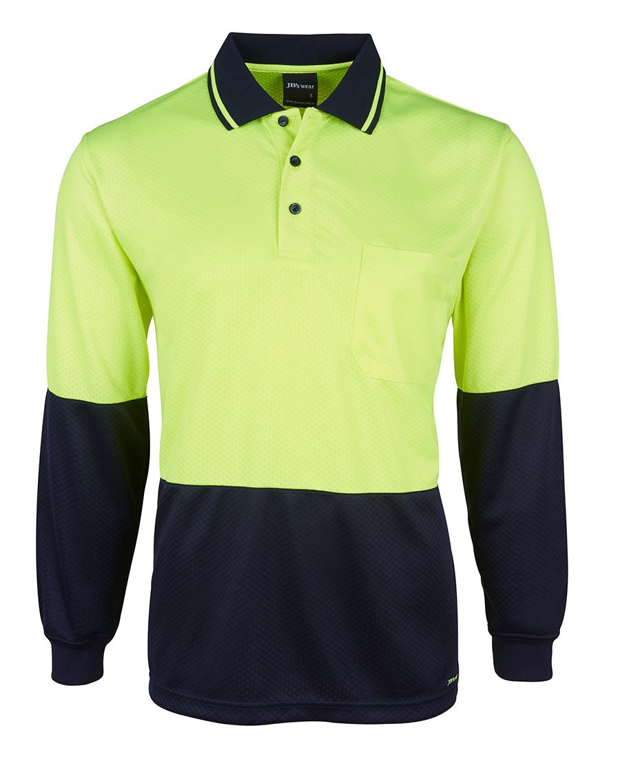 JB's Wear Hi Vis L/S Jacquard Polo 6HJNL