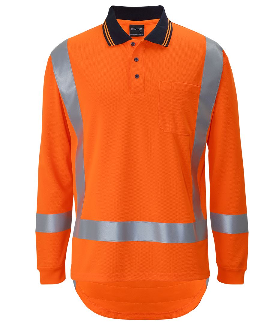 JB's Wear Hi Vis (D+N) L/S Non Cuff TTMC-W Traditional Polo 6DTLP