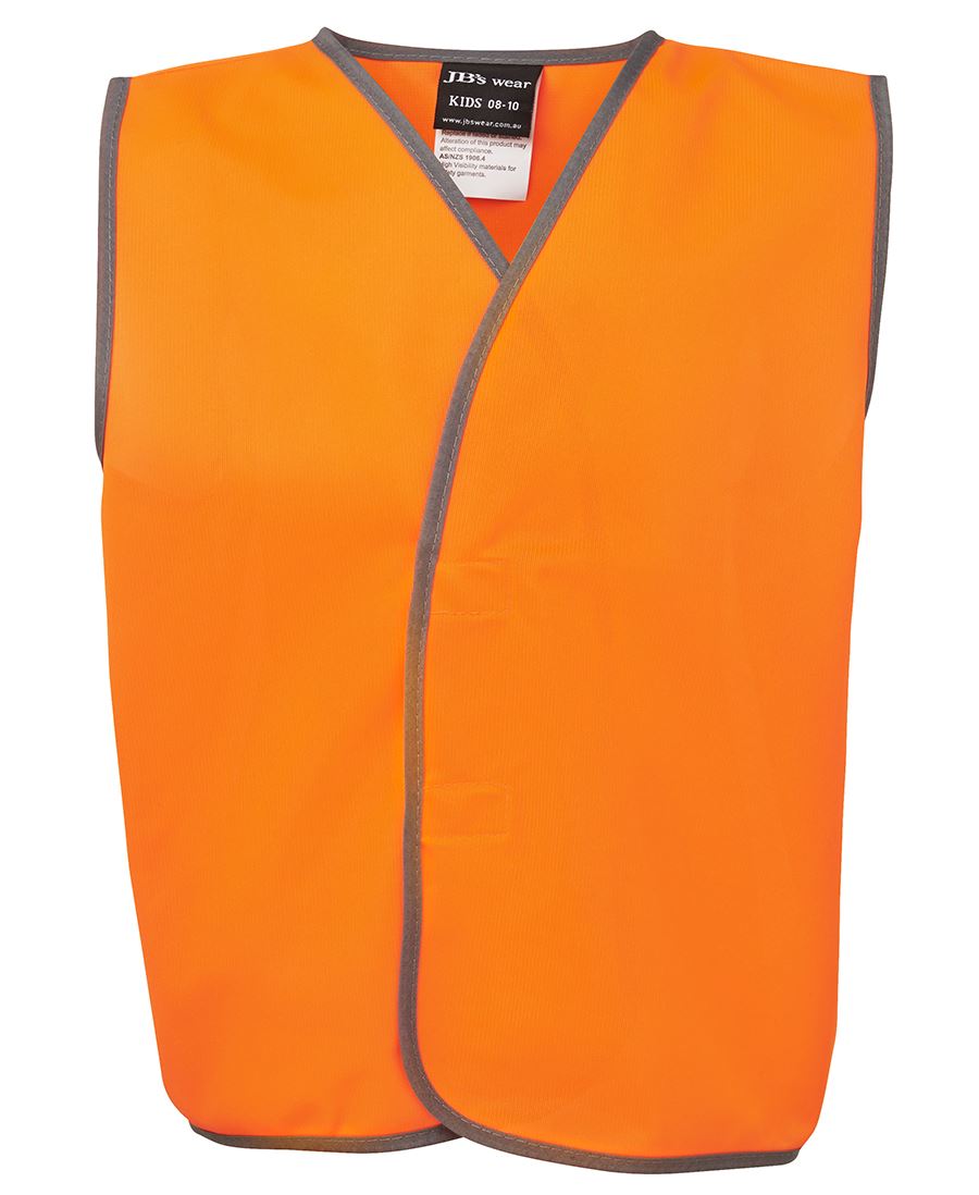 JB's Wear Kids Hi Vis Safety Vest 6HVSU